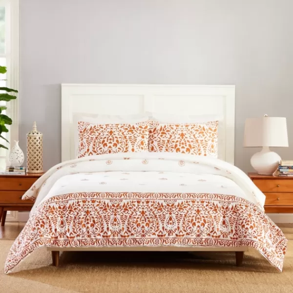 Comforters-Kirkland's Home Paloma Full/Queen 3-Pc. Comforter Set Orange