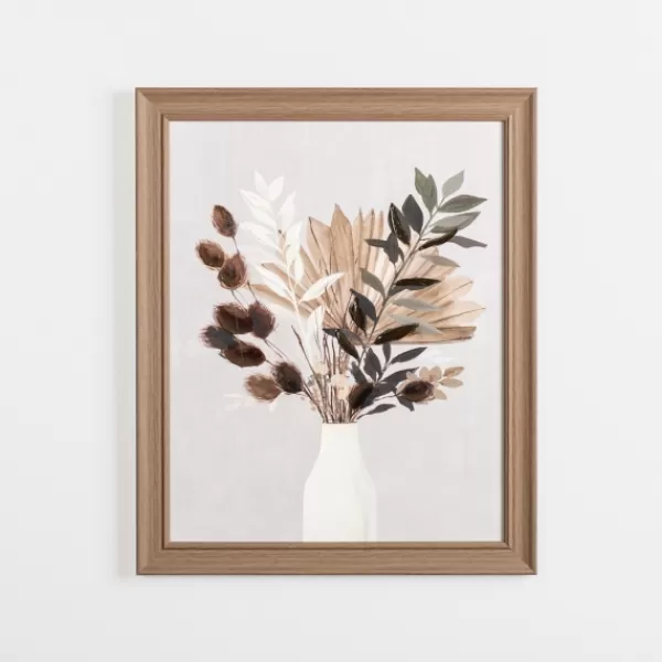 Framed Art-Kirkland's Home Pampas Bouquet I Framed Art Print White/Multi