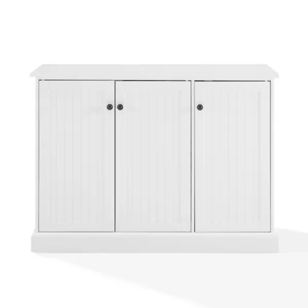 Cabinets & Sideboards-Kirkland's Home Paneled 3-Door Sideboard Cabinet White