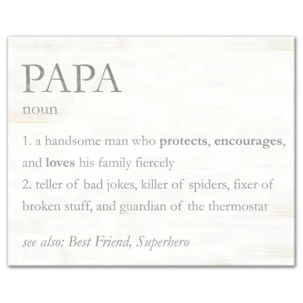 Wall Quotes & Signs-Kirkland's Home Papa Definition Wall Plaque Gray/White