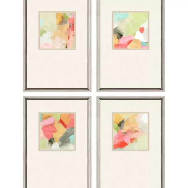 Framed Art-Kirkland's Home Pastel Splash Framed Art Prints, Set Of 4 Multi