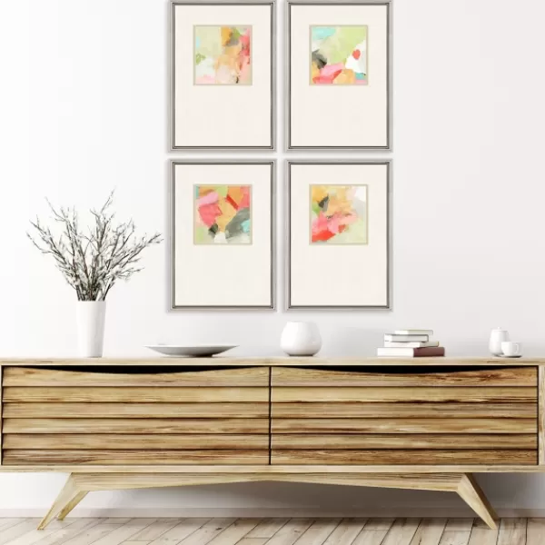 Framed Art-Kirkland's Home Pastel Splash Framed Art Prints, Set Of 4 Multi