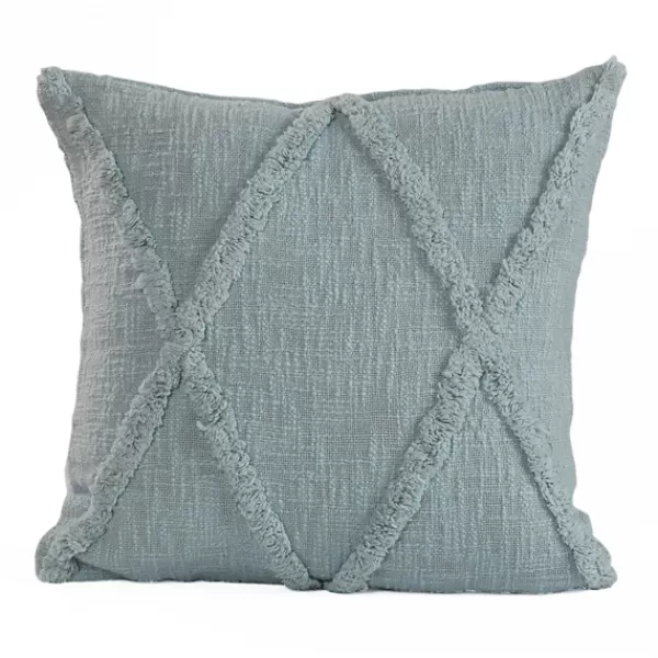 Pillows-Kirkland's Home Pastel Tufted Diamond Pillow, 18 In. Blue