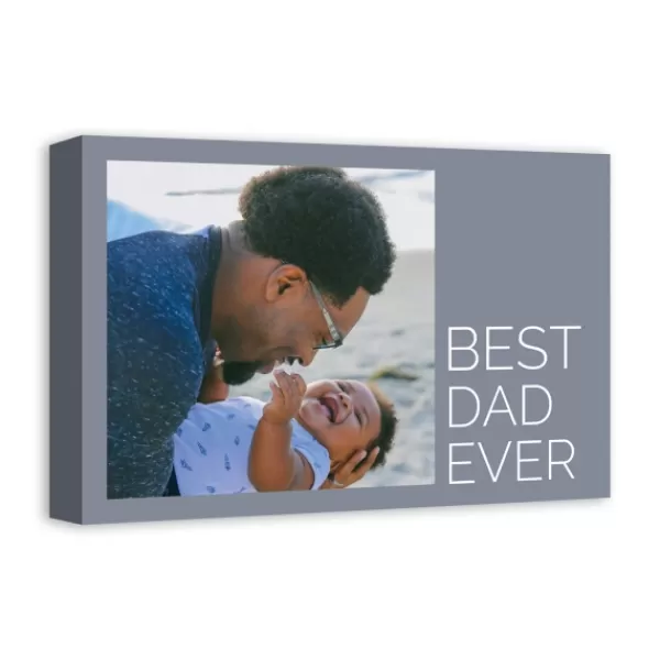 Wall Quotes & Signs-Kirkland's Home Personalized Best Dad Ever Canvas Art Print Blue