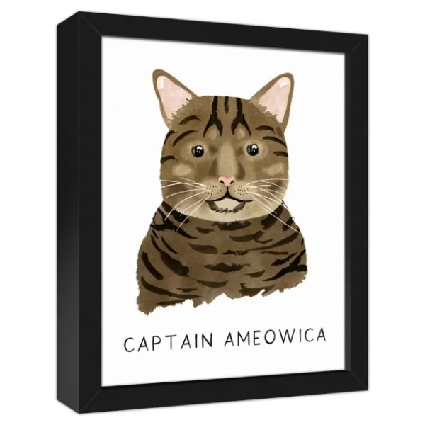 Wall Quotes & Signs-Kirkland's Home Personalized Brown Tabby Cat Canvas Wall Plaque Brown/White