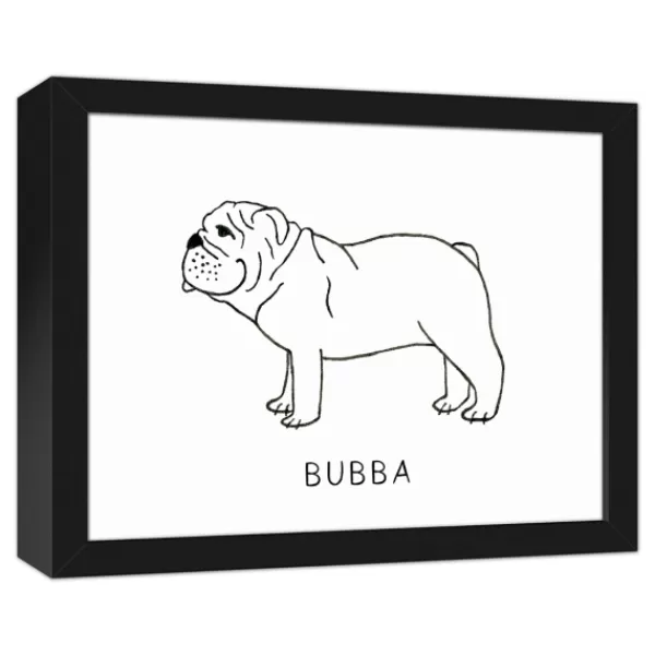 Wall Quotes & Signs-Kirkland's Home Personalized Bulldog Framed Wall Plaque White/Black