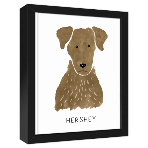 Wall Quotes & Signs-Kirkland's Home Personalized Chocolate Labrador Canvas Wall Plaque Brown/White