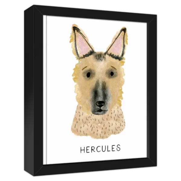 Wall Quotes & Signs-Kirkland's Home Personalized German Shepherd Canvas Wall Plaque Tan/White