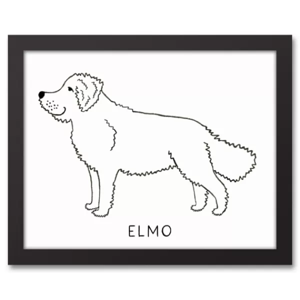 Wall Quotes & Signs-Kirkland's Home Personalized Golden Doodle Framed Wall Plaque Black/White