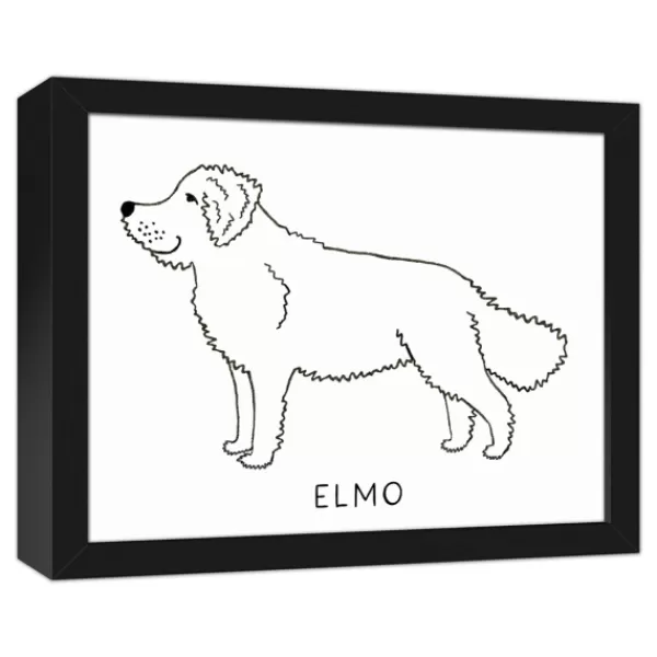 Wall Quotes & Signs-Kirkland's Home Personalized Golden Doodle Framed Wall Plaque Black/White