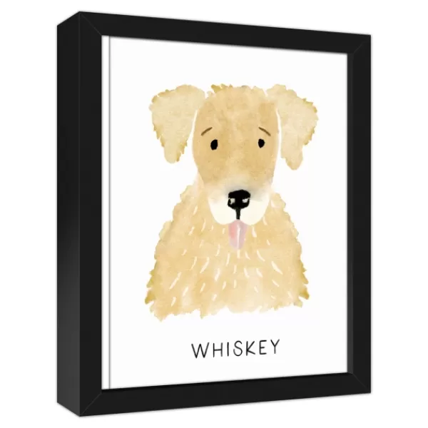 Wall Quotes & Signs-Kirkland's Home Personalized Golden Retriever Canvas Wall Plaque Tan/White