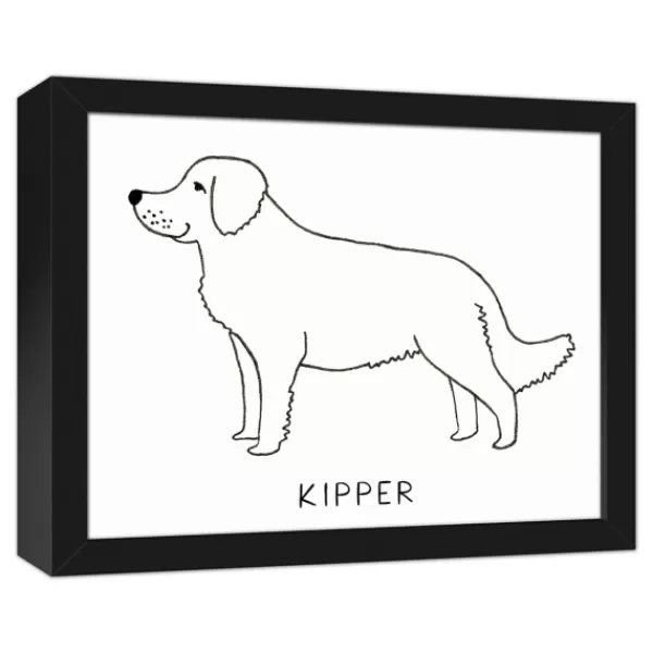 Wall Quotes & Signs-Kirkland's Home Personalized Golden Retriever Framed Wall Plaque Black/White