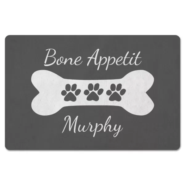 Kitchen & Floor Mats-Kirkland's Home Personalized Gray Bone Apetit Kitchen Mat Gray/White