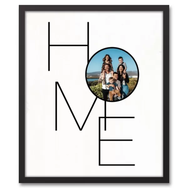 Wall Quotes & Signs-Kirkland's Home Personalized Home Circle Photo Wall Plaque Black/White