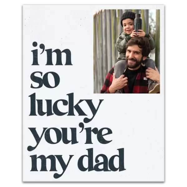 Wall Quotes & Signs-Kirkland's Home Personalized I'M So Lucky You'Re My Dad Canvas Art White