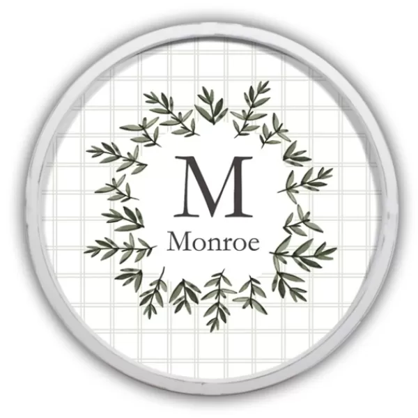 Monogram Wall Decor-Kirkland's Home Personalized Monogram Leafy Frame Plaque White