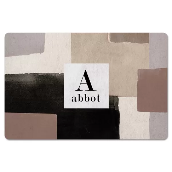 Kitchen & Floor Mats-Kirkland's Home Personalized Neutral Block Monogram Floor Mat Tan/Black/White