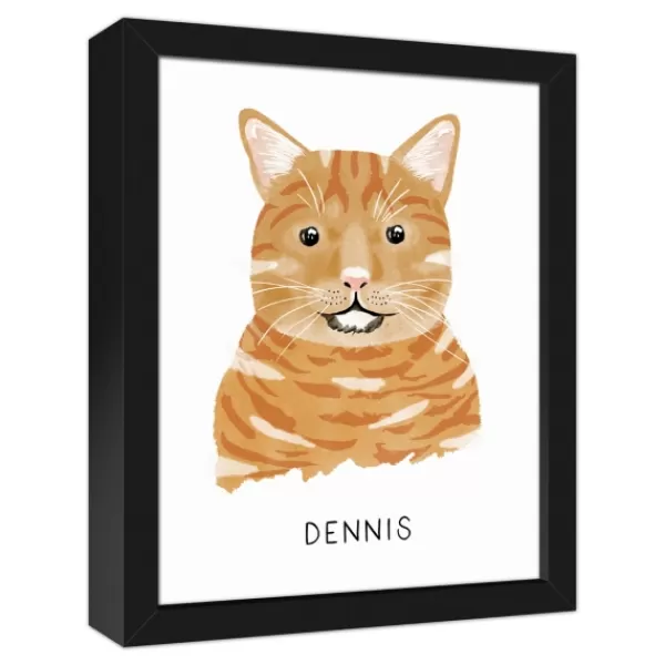 Wall Quotes & Signs-Kirkland's Home Personalized Orange Tabby Cat Canvas Wall Plaque Orange/White