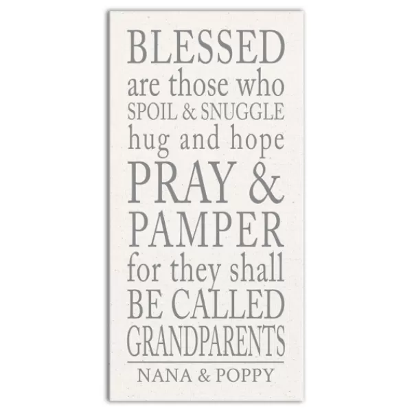 Wall Quotes & Signs-Kirkland's Home Personalized Those Grandparents Canvas Wall Plaque White/Gray