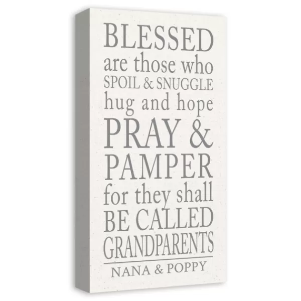 Wall Quotes & Signs-Kirkland's Home Personalized Those Grandparents Canvas Wall Plaque White/Gray