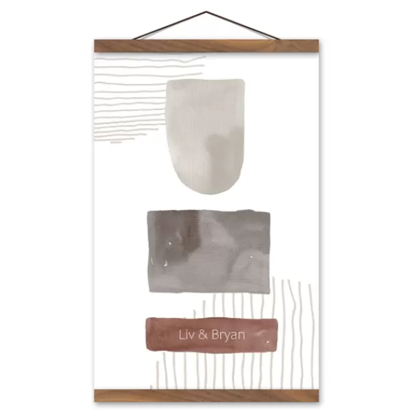 Wall Quotes & Signs-Kirkland's Home Personalized Watercolor Abstract Wall Plaque White/Gray/Brown