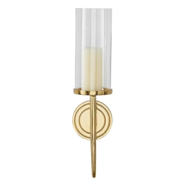 Sconces-Kirkland's Home Pierre Polished Stem Sconce Gold