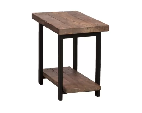 Accent & End Tables-Kirkland's Home Pine Wood And Metal Accent Table Brown