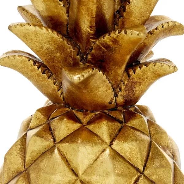 Statues & Figurines-Kirkland's Home Pineapple Statue Gold