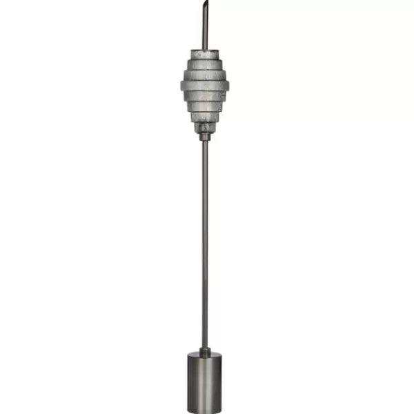 Floor Lamps-Kirkland's Home Pinnacle Metal And Glass Floor Lamp Gray