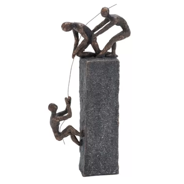 Statues & Figurines-Kirkland's Home Polystone Rock Climber Sculpture Gray