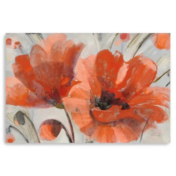 Canvas Art-Kirkland's Home Popping Poppies Canvas Art Print, 48X32 In. Orange/White