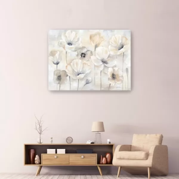 Canvas Art-Kirkland's Home Poppy Garden Landscape Canvas Art Print Gray