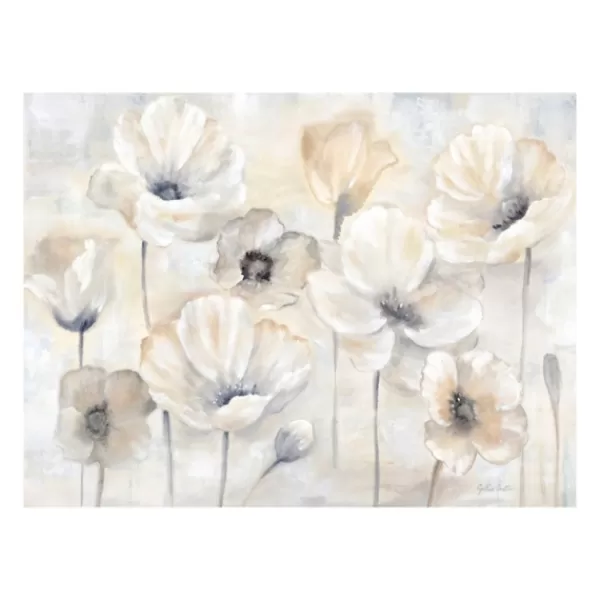 Canvas Art-Kirkland's Home Poppy Garden Landscape Giclee Canvas Art Print White/Tan