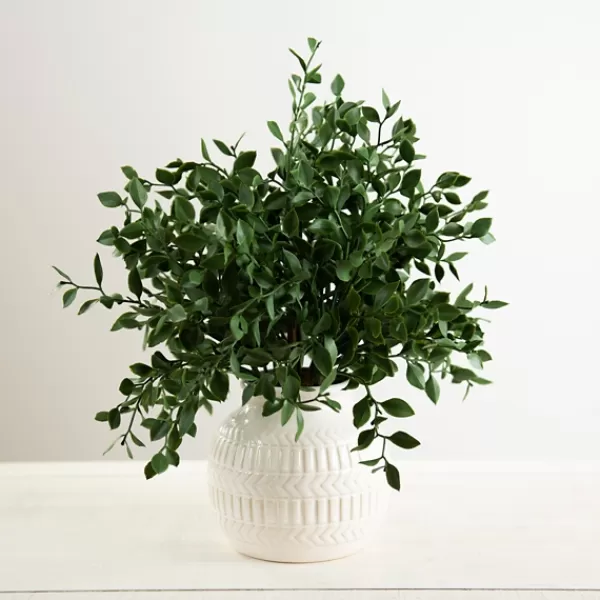 Arrangements & Greenery-Kirkland's Home Potted Greenery Mix Arrangement, 15 In. Green/White