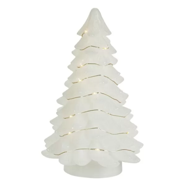 Statues & Figurines-Kirkland's Home Pre-Lit Tabletop Tree, Set Of 2 White