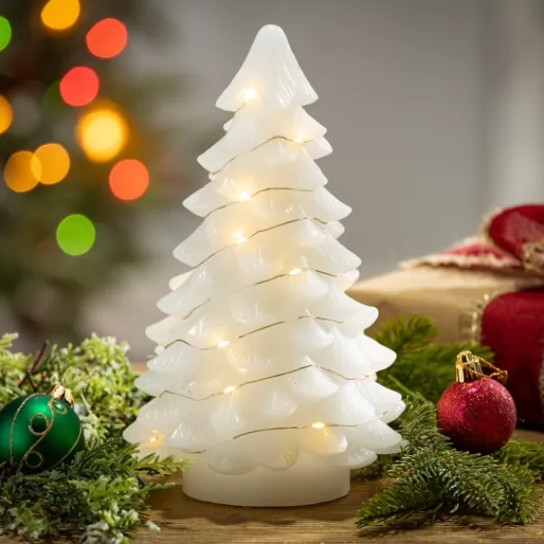 Statues & Figurines-Kirkland's Home Pre-Lit Tabletop Tree, Set Of 2 White