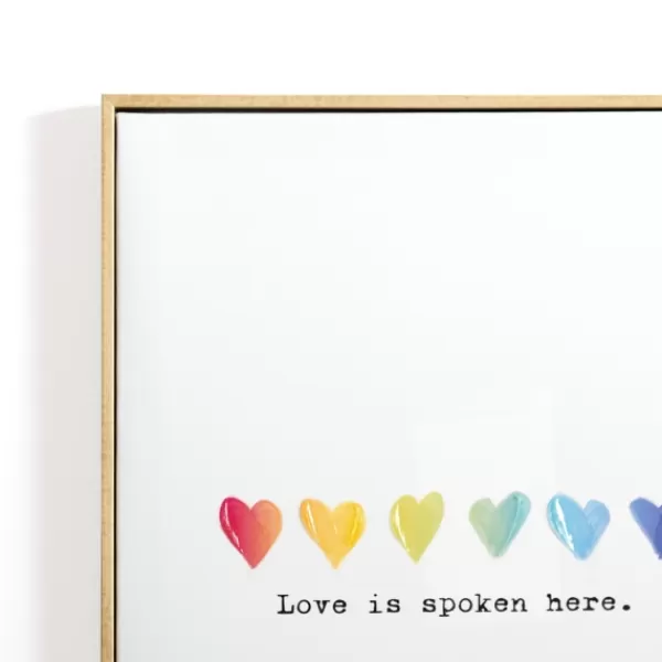 Wall Quotes & Signs-Kirkland's Home Pride Love Is Spoken Here Framed Art Print White/Multi