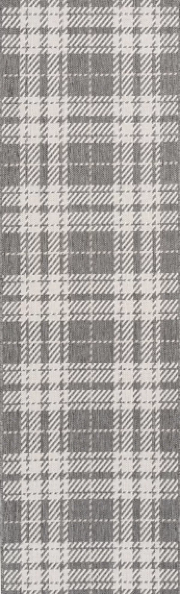 Outdoor Rugs-Kirkland's Home Priya Plaid Indoor/Outdoor Area Rug, 2X7 Gray