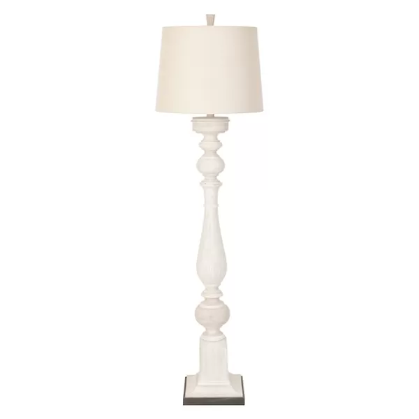 Floor Lamps-Kirkland's Home Prussia White Floor Lamp Ivory