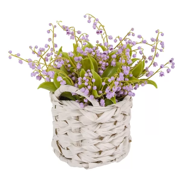 Arrangements & Greenery-Kirkland's Home Purple Lily Of The Valley Arrangement In Basket Purple/Green