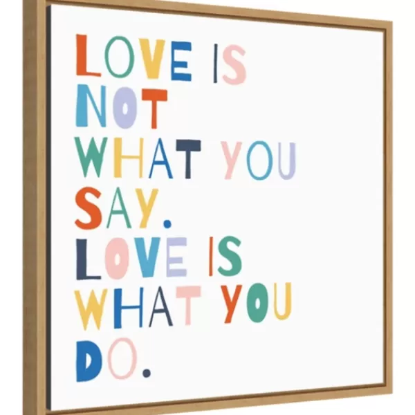 Wall Quotes & Signs-Kirkland's Home Rainbow Words I Framed Canvas Art Print Multi