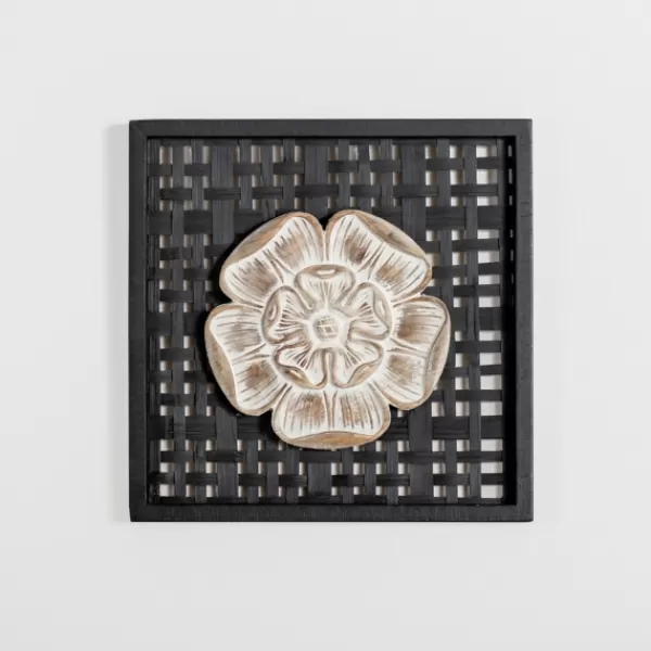 Wall Plaques-Kirkland's Home Rattan Medallion Wall Ii Plaque Black