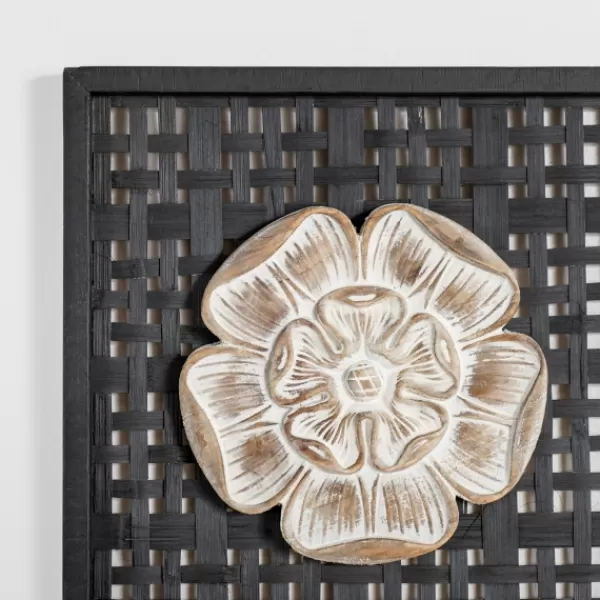 Wall Plaques-Kirkland's Home Rattan Medallion Wall Ii Plaque Black