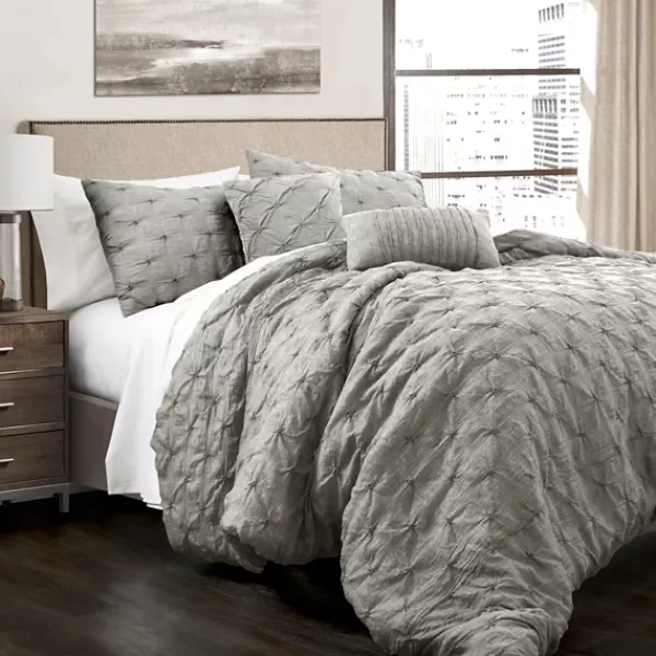 Comforters-Kirkland's Home Ravello 5-Pc. Full/Queen Comforter Set Gray