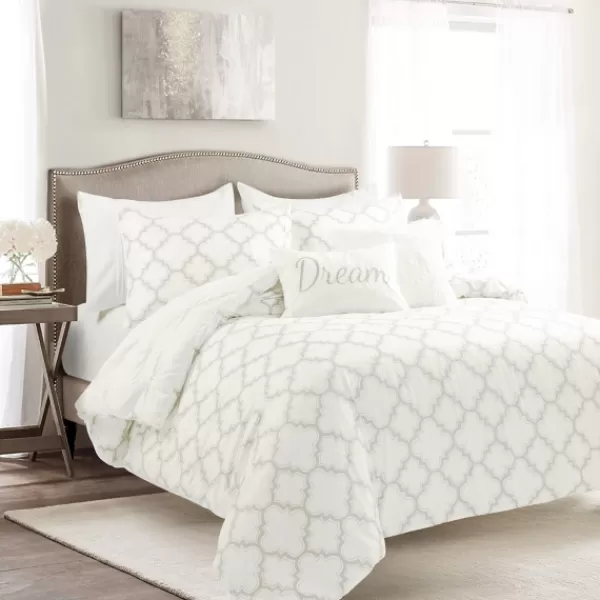 Comforters-Kirkland's Home Ravello Tuck 7-Pc. King Comforter Set White