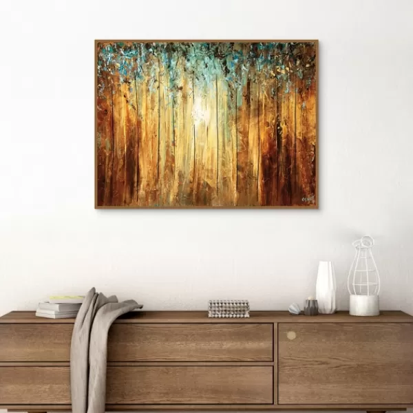 Canvas Art-Kirkland's Home Ray Of Light Framed Canvas Art Print Gold