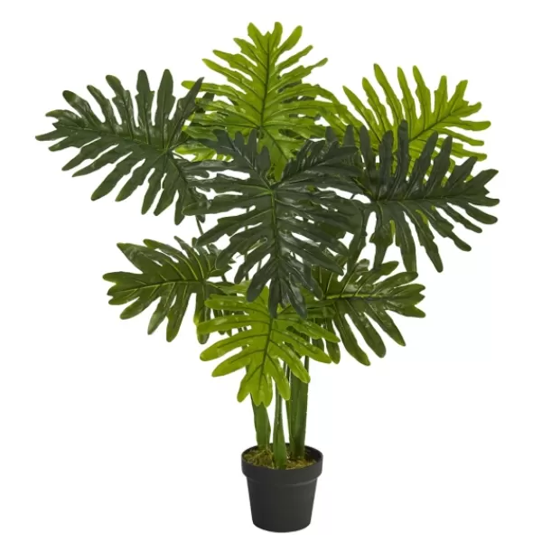 Trees & Topiaries-Kirkland's Home Real Touch Potted Tree Philodendron, 40 In.