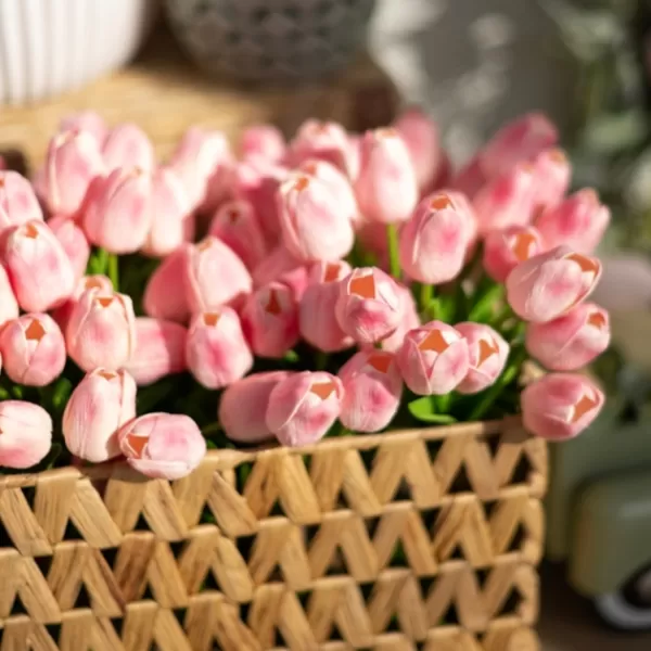 Stems & Bouquets-Kirkland's Home Real Touch Tulip Bouquet Pink