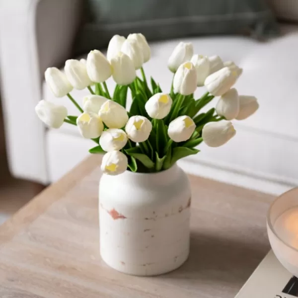 Stems & Bouquets-Kirkland's Home Real Touch Tulip Bouquet White