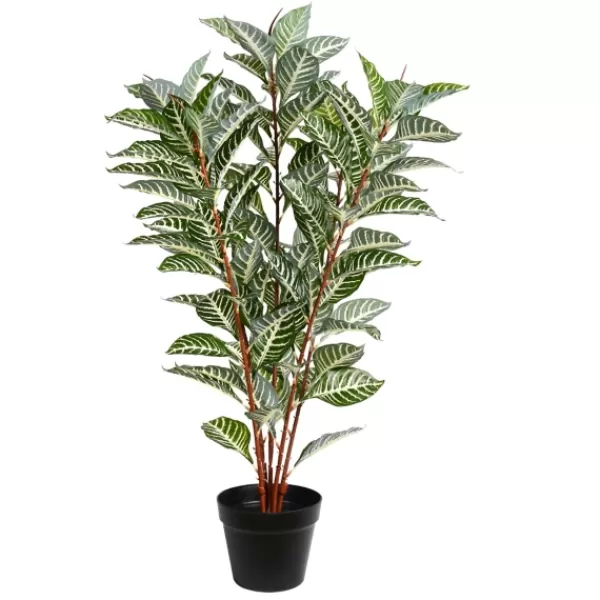 Trees & Topiaries-Kirkland's Home Real Touch Zebra Plant In Nursery Planter